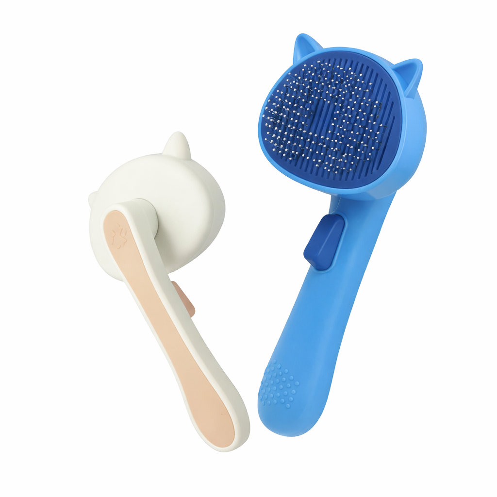 Cepillo Autolimpiante para Mascotas - Diseño Gatito