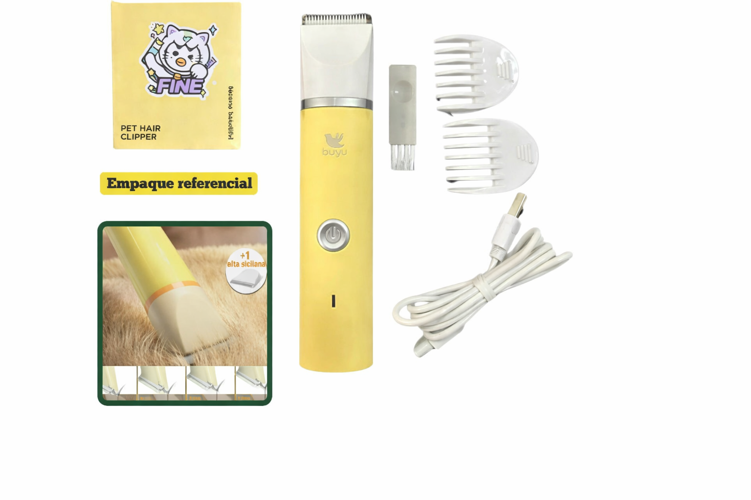 Cortadora Eléctrica Recargable para Mascotas - Pet Hair Clipper