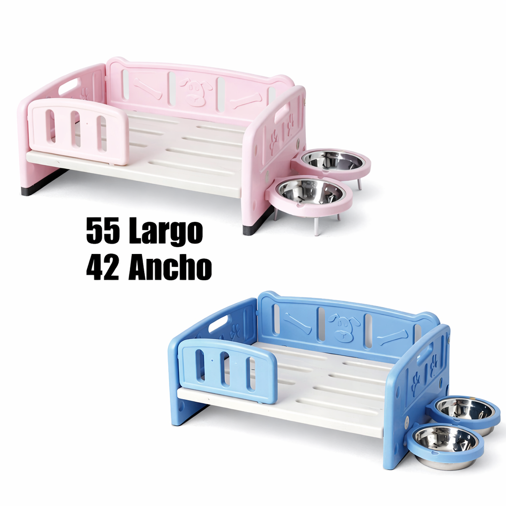 Cama para Mascotas con Comedero
