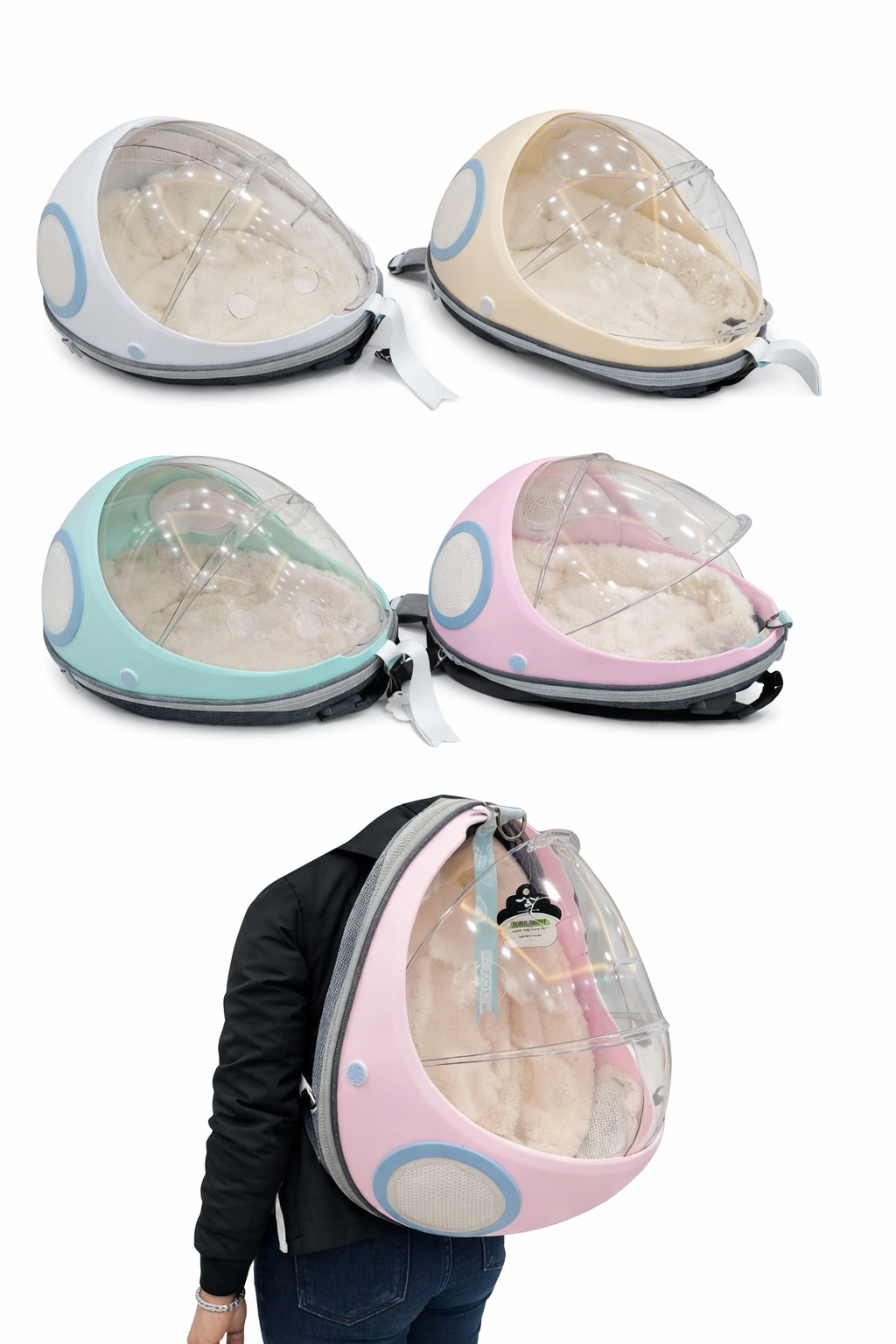 Mochila Transportadora Burbuja para Mascotas