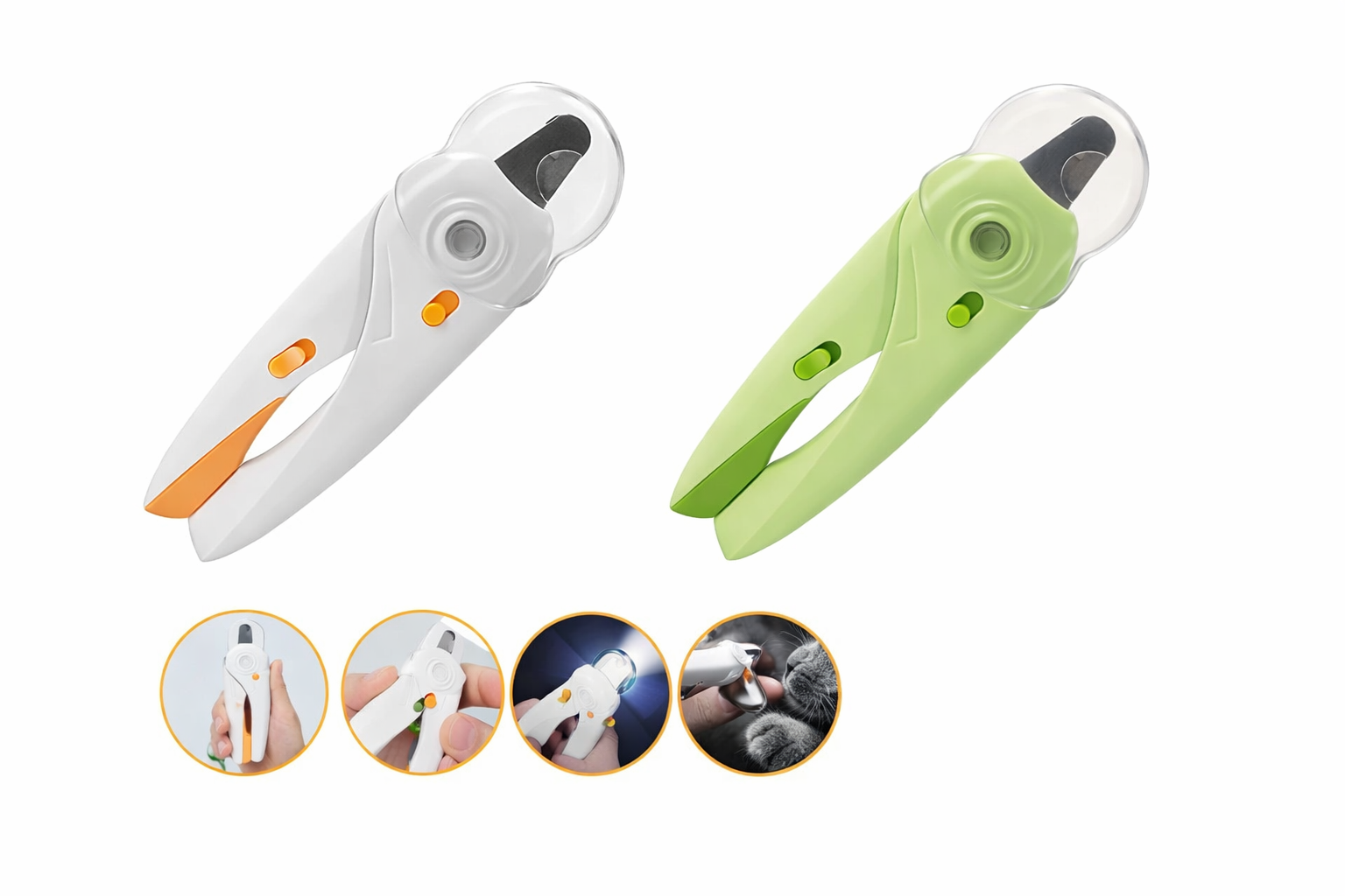 Corta Uñas para Mascotas con Luz LED